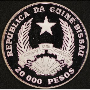 Guinea Bissau. 1995 20000 Pesos FAO Silver
