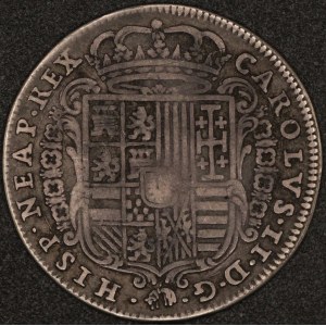 Italy. 1684 1 Tarì / 20 Grana Carlo II Silver