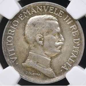 Italy. 1917 R 1 Lira Silver