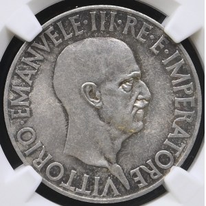 Italy. 1936 R XIV 10 Lire Silver