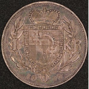Liechtenstein. 1900 1 Krone Silver