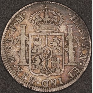 Mexico. 1797 8 Reales Mo FM Carlos IIII Silver