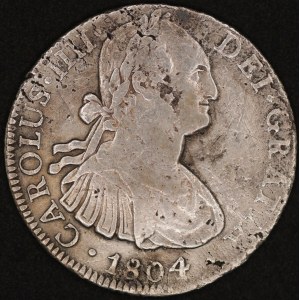 Mexico. 1804 8 Reales Mo FM Carlos IIII Silver