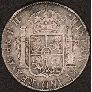 Mexico. 1806 8 Reales Mo FM Carlos IIII Silver