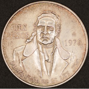Mexico. 1978 100 Pesos Silver