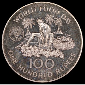 Seychelles. 1981 100 Rupees FAO Silver