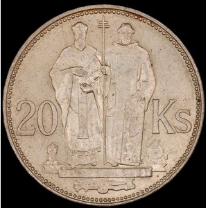 Slovakia. 1941 20 Korun - St. Cyril and St. Methodius - Silver