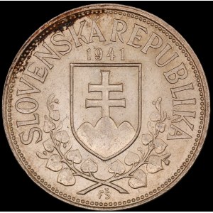 Slovakia. 1941 20 Korun - St. Cyril and St. Methodius - Silver