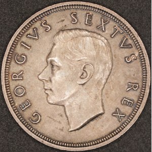 South Africa. 1948 5 Shillings Silver