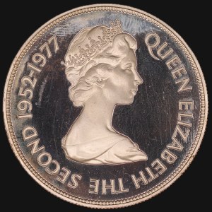 Tristan da Cunha. 1977 25 Pence Silver