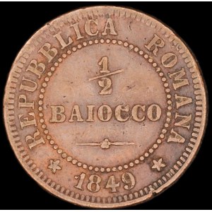 Vatican. 1849 1/2 Baiocco - Papal States