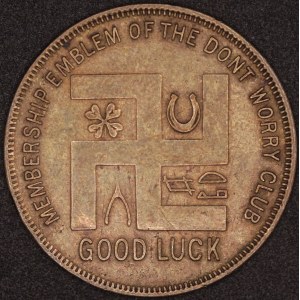 United States of America. 1920s Good Luck Token Sterling Forest NY