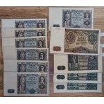 Poland. 1936-41 20 50 100 Zlotych - 11 Banknotes Total