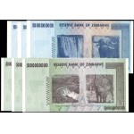 Zimbabwe. 2008 50 & 100 Trillion Dollars - 3 of Each