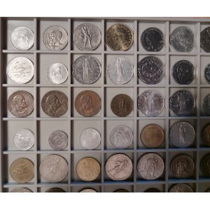 Vatican. 1933-2012 Tray of 81 Coins - Many Scarce Types