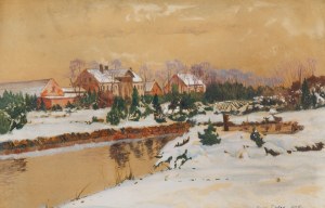 Michał GORSTKIN WYWIÓRSKI, WIDOK JUTROSINA, 1908