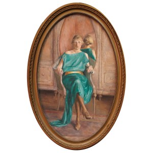LADY IN A GREEN Gown, ca. 1925