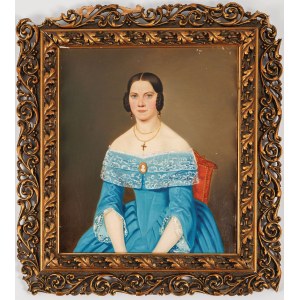 Robe de la DAME EN BLEU, 19e siècle.