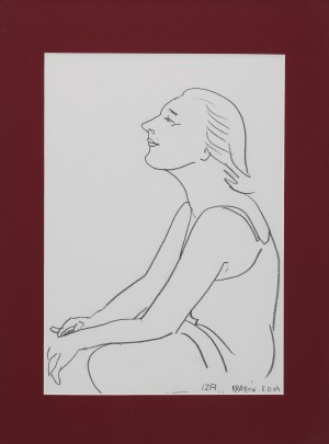 Edward DWURNIK (1943-2018), Portret Izy z profilu, 2004