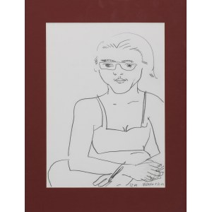 Edward DWURNIK (1943-2018), Portrait of Iza in Glasses, 2004