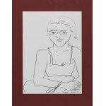 Edward DWURNIK (1943-2018), Portret Izy w okularach, 2004