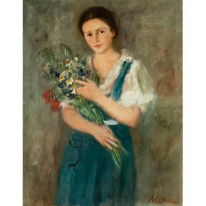 Zygmunt Menkes (1896 Lviv - 1986 Riverdale), Girl with Flowers