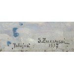 Stanisław Żukowski (1873 Jędrychowice/k. Wołkoryska -1944 Pruszków), Zima v lese Svislach (Pobójka), 1937.