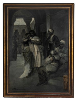 Wacław F. Pawliszak (1866 Warszawa - 1905 tamże), Sittah, Sułtan i Natan oraz Recha, około 1880-1886 r.