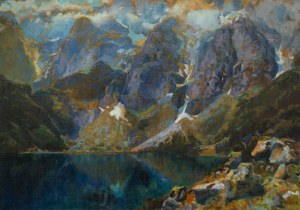 Stanisław Gałek (1876 Mokrzyska - 1961 Zakopane), Widok na Morskie Oko