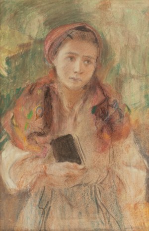 Teodor Axentowicz (1859 Braszów/Rumunia - 1938 Kraków), Dziewczyna z modlitewnikiem