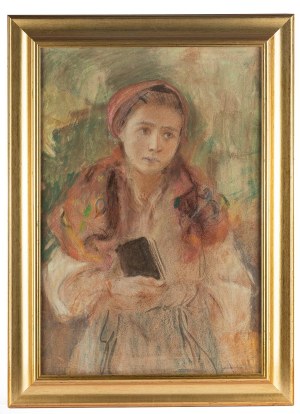 Teodor Axentowicz (1859 Braszów/Rumunia - 1938 Kraków), Dziewczyna z modlitewnikiem