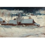Bronisława Rychter-Janowska (1868 Kraków - 1953 there), Zakopane - Cottages in the snow under the sun, 1922.