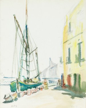 Mojżesz Kisling (1891 Kraków - 1953 Sanary-sur-Mer), Port w Lizbonie, 1940 r.