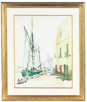 Mojżesz Kisling (1891 Kraków - 1953 Sanary-sur-Mer), Port w Lizbonie, 1940 r.