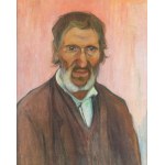 Władysław Ślewiński (1856 Białyń - 1918 Paryż), Portret mężczyzny na różowym tle, ok. 1899 r.