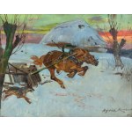 Wojciech Kossak (1856 Paryż - 1942 Kraków), Napad wilków
