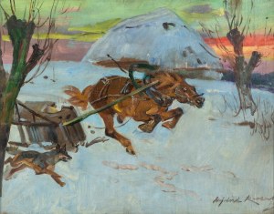 Wojciech Kossak (1856 Paryż - 1942 Kraków), Napad wilków