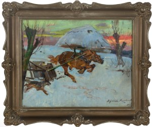 Wojciech Kossak (1856 Paryż - 1942 Kraków), Napad wilków