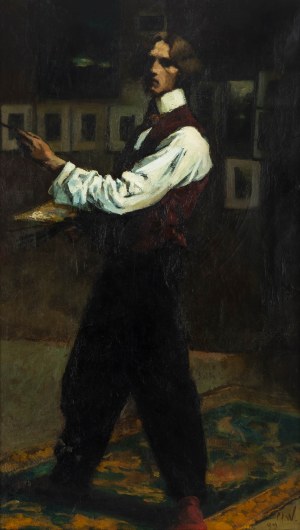 Marian Wawrzeniecki (1863 Warszawa -1943 Poznań), Autoportret z paletą, 1899 r.
