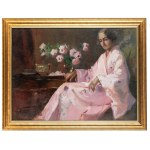 Stanisław Gałek (1876 Mokrzyska - 1961 Zakopane), Femme en kimono - la fille de l'artiste.