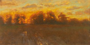 Ludomir Benedyktowicz (1844 Świniary-1926 Lwów), Zachód słońca, 1910 r.