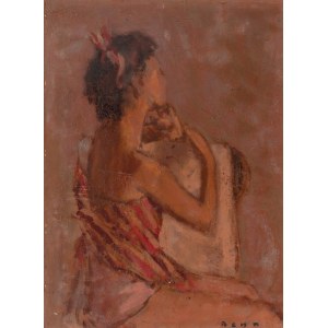 Bencion (Benn) Rabinowicz (1905 Bialystok - 1989 Paris), Fille assise sur une chaise