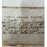 Autografný rukopis svätého Giuseppe della Croce
