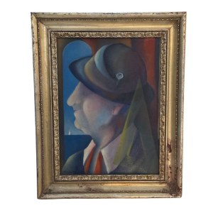 UNIDENTIFIED SIGNATURE, male figure with a hat