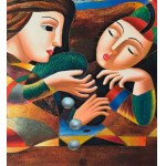 ANONIMO, two female figures