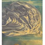 E. Matera, two figures with sunset - E. Matera
