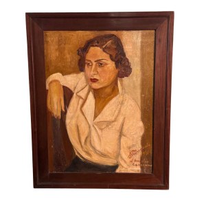 NIEZNANY PODPIS, portret kobiety
