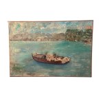 UNIDENTIFIED SIGNATURE, view of a seascape with fishermen