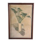 UNIDENTIFIED SIGNATURE, vase with flowers
