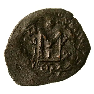 Byzanc, Konstantinopol, Herakleios a Herakleios Konstantin, follis (629–630 n. l.) (702)